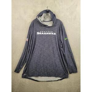 Seattle Seahawks The Nike Tee Hooded Long Sleeve Shirt Mens 2XL.
